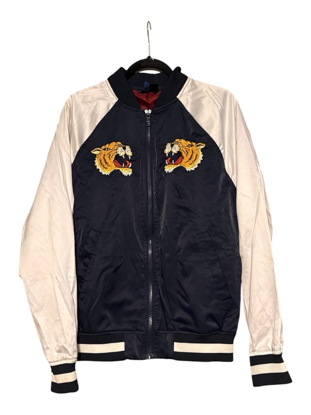 H&M Tiger Embroidered Bomber Jacket